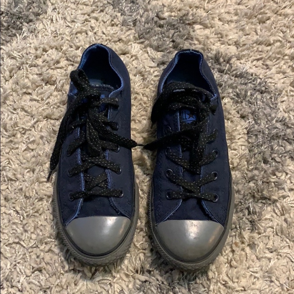 Blue Converse kids shoes